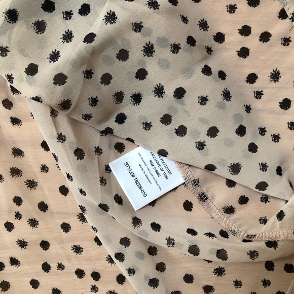 NWT Anthropologie Stitch x Stitch Neutral Polka Dot Sheer Top, Size M - Picture 6 of 9